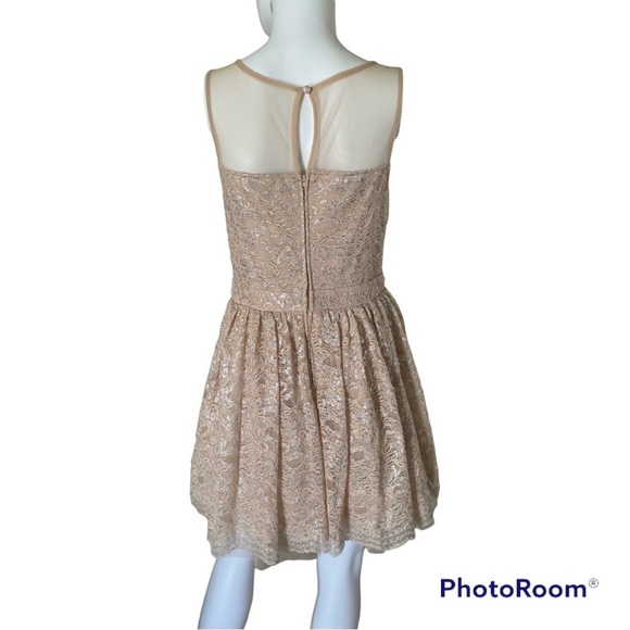 City Studio Champagne and Silver Homecoming Dress Sz. 11 - Picture 3 of 6